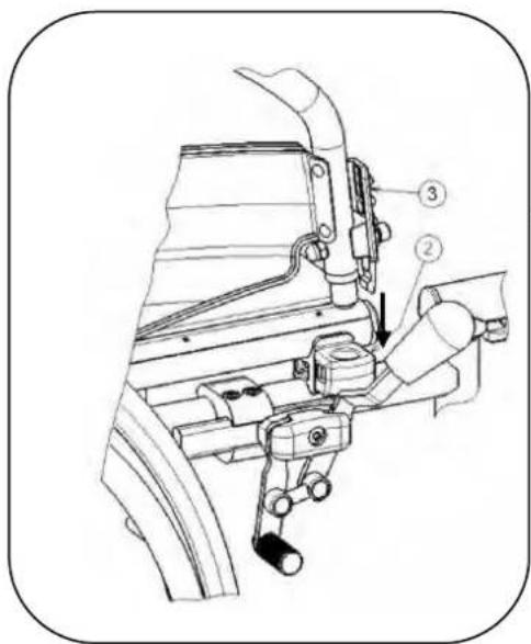 Vermeiren V100 - Mounting or removing of arm supports - 3