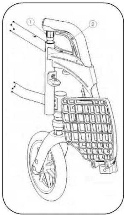 Vermeiren V100 - Montaggio o rimozione dei poggiapiedi - 1
