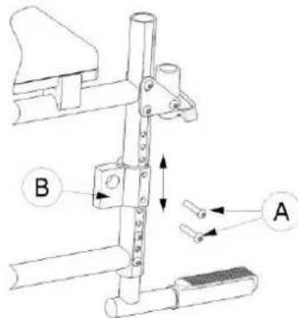 Vermeiren Eclips plus - Regolazione dell'altezza e dell'angolazione del sedile - 6
