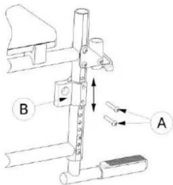 Vermeiren Eclips plus - Regolazione dell'altezza e dell'angolazione del sedile - 4