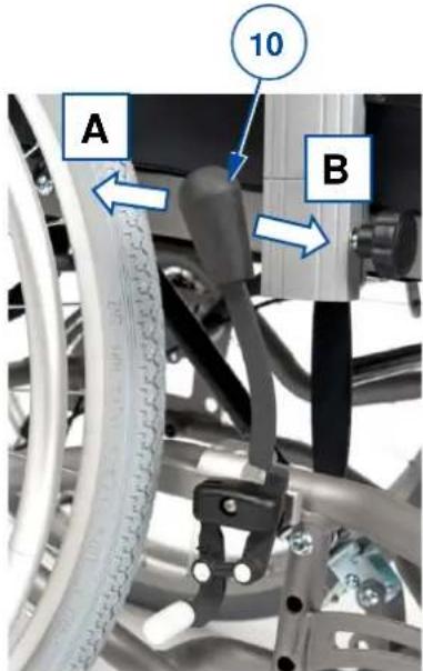 Vermeiren Inovys II - Applying brakes [B]: - 1