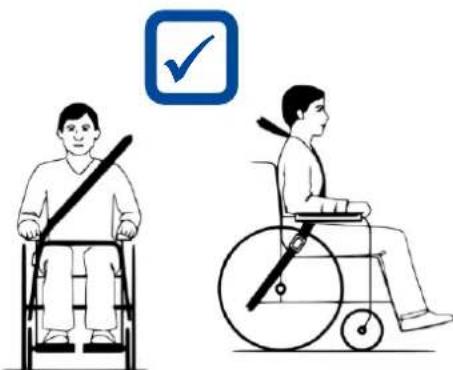 Vermeiren Inovys II - Etapes pour sécuriser l'utilisateur du fauteuil roulant: - 3