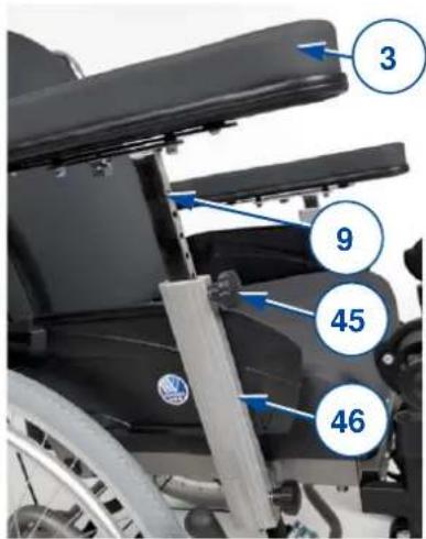 Vermeiren Inovys II - Armrest height - 1