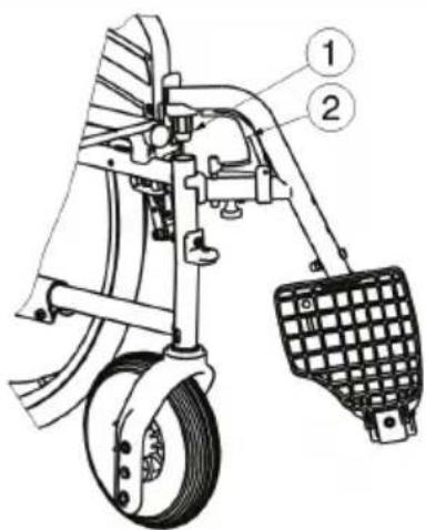 Vermeiren D200 - Mounting or removing the footrests - 1