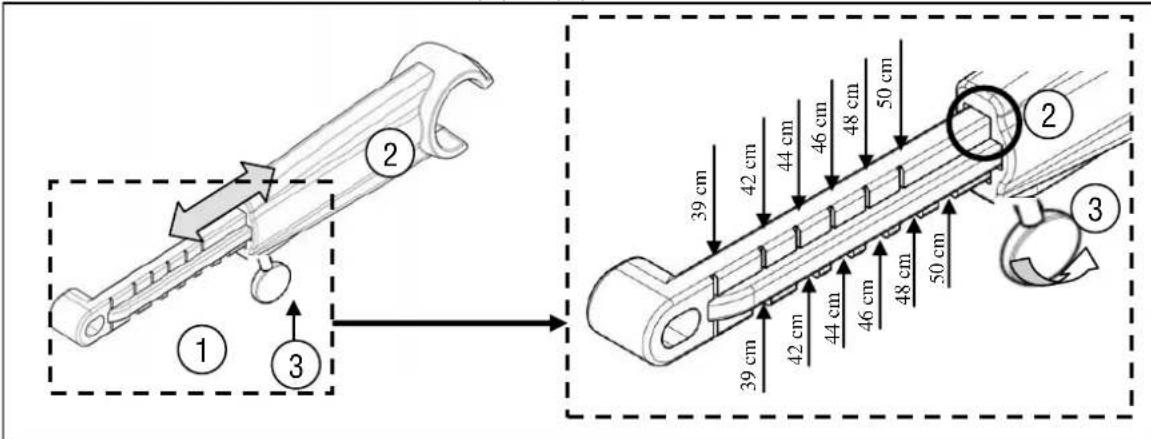 Vermeiren Eclips plus AD - Réglage de la largeur de l'assise - 3