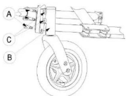 Vermeiren Eclips plus AD - Adjusting the seat height and seat angle - 5