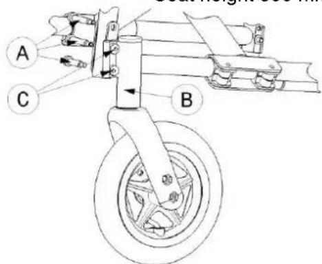 Vermeiren Eclips plus 30 - Adjusting the seat height and seat angle - 7