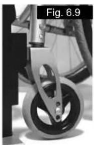 Quickie Argon - Regolazione della ruota anteriore (Fig. 6.9 - 6.10) - 1
