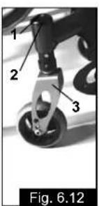 Quickie Argon - Ajustar a altura frontal do assento (Estrutura ajustável, Fig. 6.11) - 2