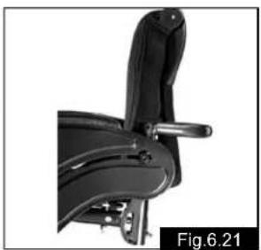 Quickie Argon - Height adjustable backrest (Fig.6.21) - 1