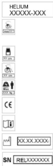 Quickie Helium - Lage der Befestigungspunkte für das Rückhaltesystem am Rollstuhl: - 4