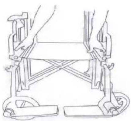 Aidapt VA167 - Attention : Les barres doivent etre solidement enclenchées dans les brides de support du cadre du siège avant de vous asseoir. - 1