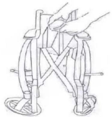 Aidapt VA167 - Attention : Les barres doivent etre solidement enclenchées dans les brides de support du cadre du siège avant de vous asseoir. - 2