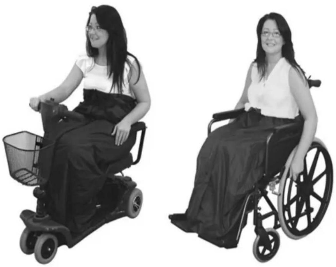 Aidapt VA129C - Couverture Jambes &amp; Pieds pour Utilisateur de Fauteuil Roulant - 1