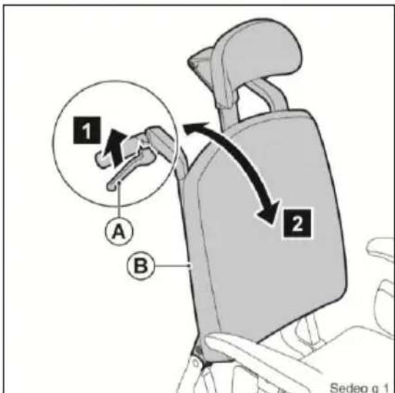 Handicare Ibis - Manuell verstellbare Rückenlehne (durch den Fahrer) - 3