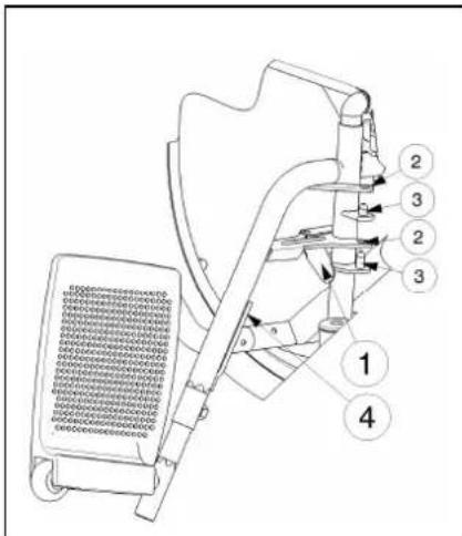 Vermeiren 708D - An- oder Abbauen der Fußstützen - 1