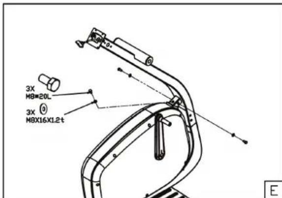 TUNTURI Pure F 8.1 - Assembly step E - 1
