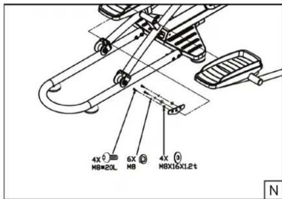 TUNTURI Pure F 8.1 - Assembly step N - 1