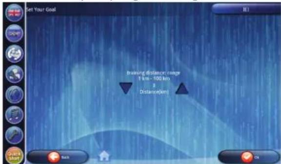 TUNTURI Pure F 8.1 - Setting your goal for distance. - 2