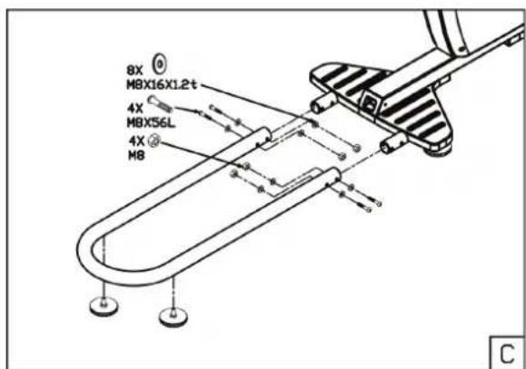 TUNTURI Pure F 8.1 - Assembly step C - 1