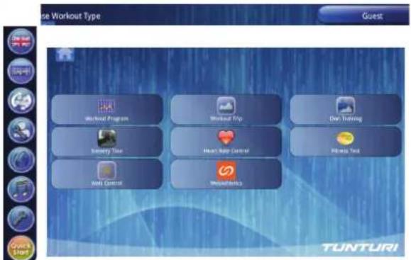 TUNTURI Pure F 10.1 - Power on - 2