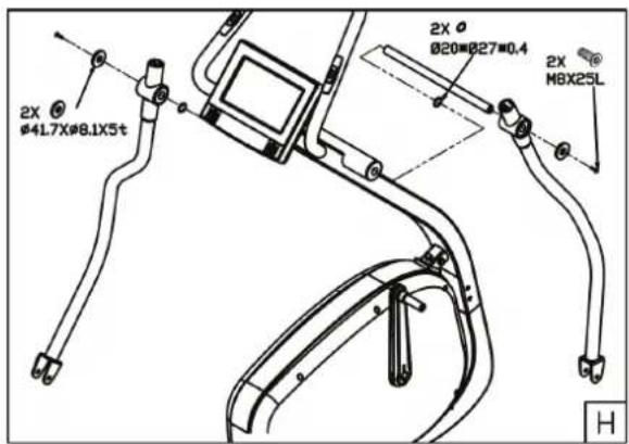 TUNTURI Pure F 10.1 - Assembly step H - 1