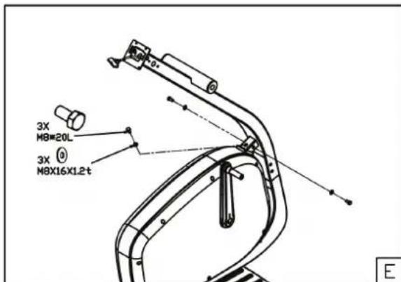 TUNTURI Pure F 4.1 - Assembly step E - 1