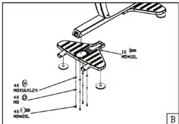 TUNTURI Pure F 4.1 - Assembly step B - 1