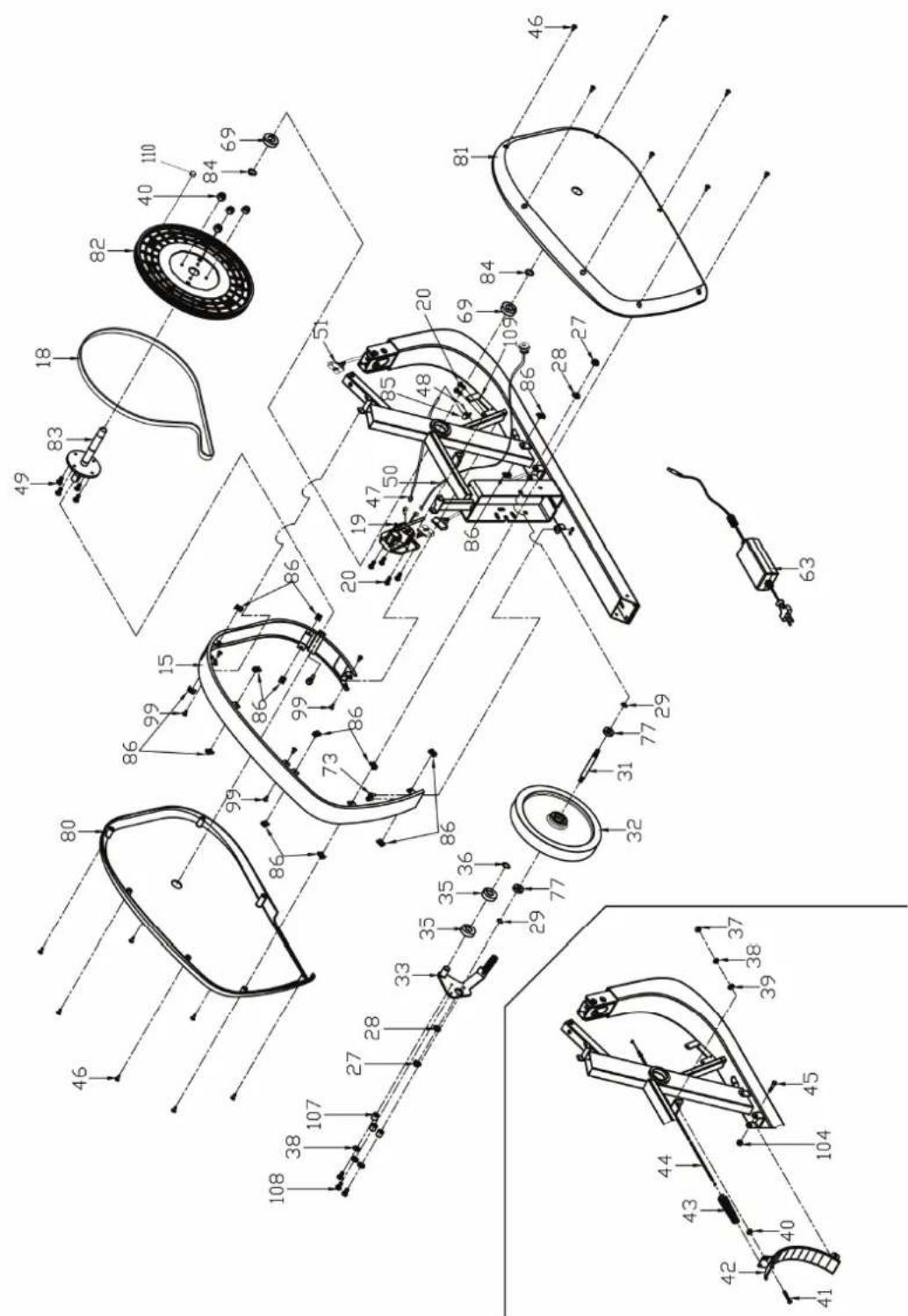 TUNTURI Pure F 4.1 - Parts list - 2