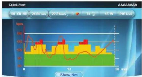 TUNTURI Pure F 6.1 - Workout screen - 1
