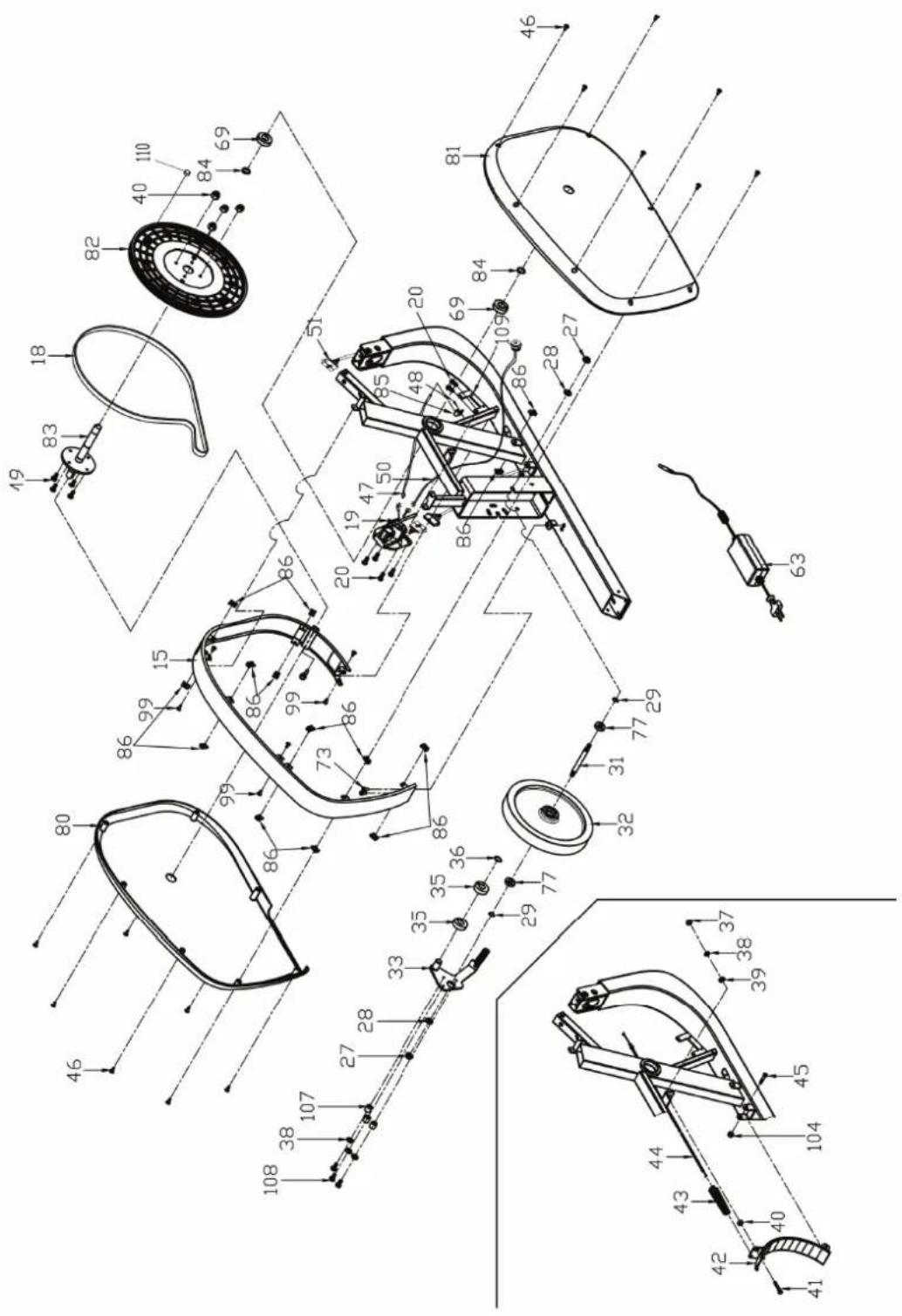 TUNTURI Pure F 6.1 - Parts list - 2