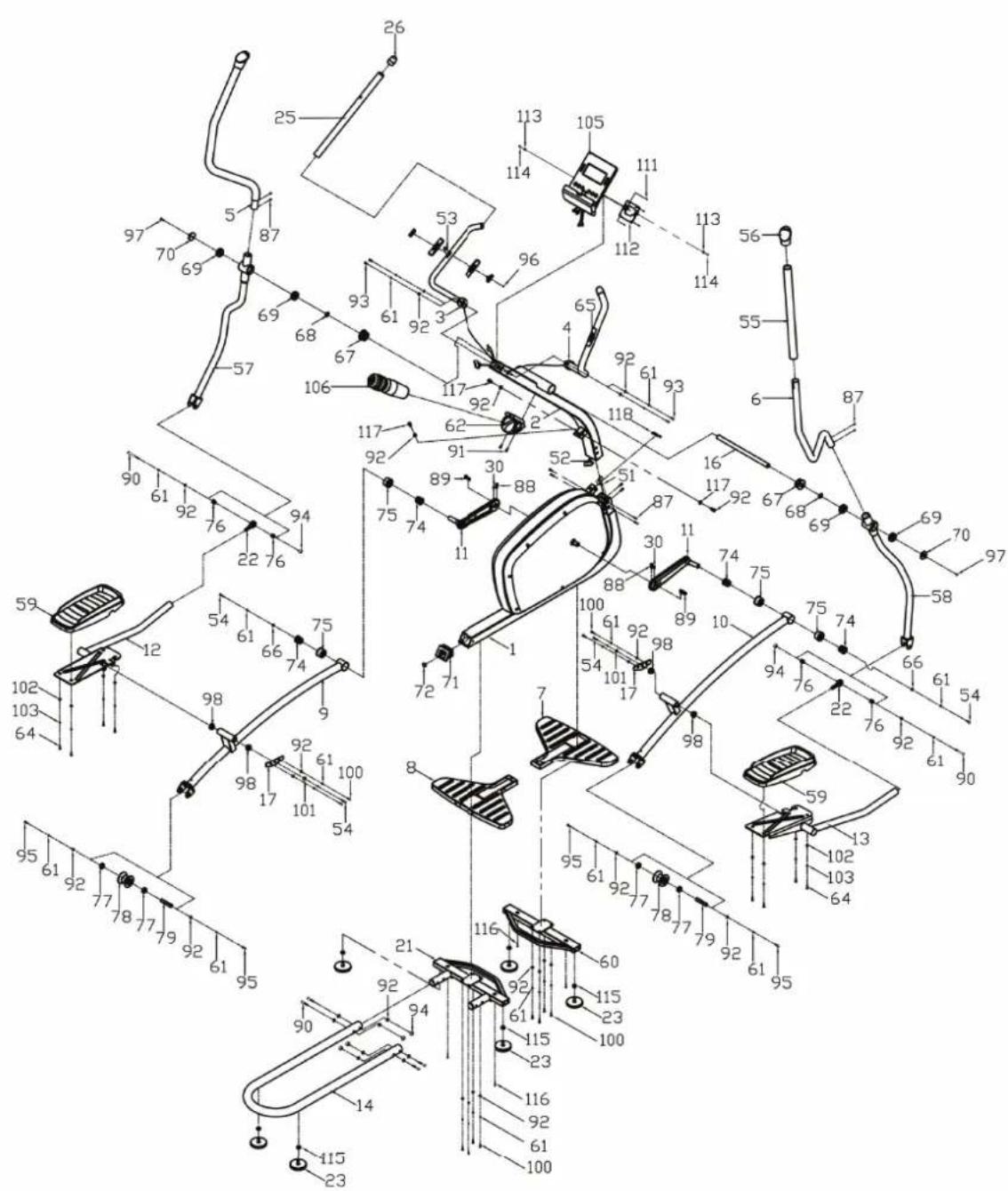 TUNTURI Pure F 6.1 - Parts list - 1