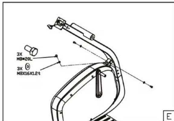 TUNTURI Pure F 6.1 - Assembly step E - 1