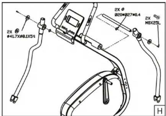 TUNTURI Pure F 2.1 - Assembly step H - 1