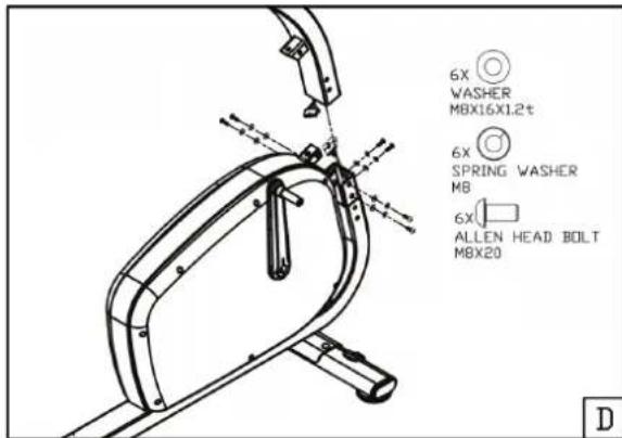 TUNTURI Pure F 2.1 - Assembly step D - 1