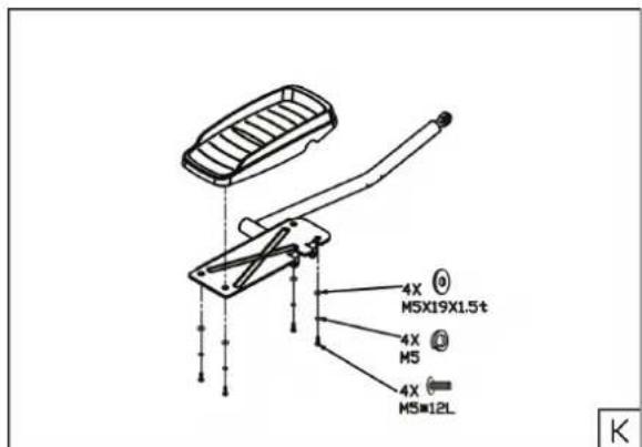 TUNTURI Pure F 2.1 - Assembly step K - 1