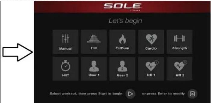 Sole Fitness E95 - MENU d'entretien dans le logiciel de la console - 2