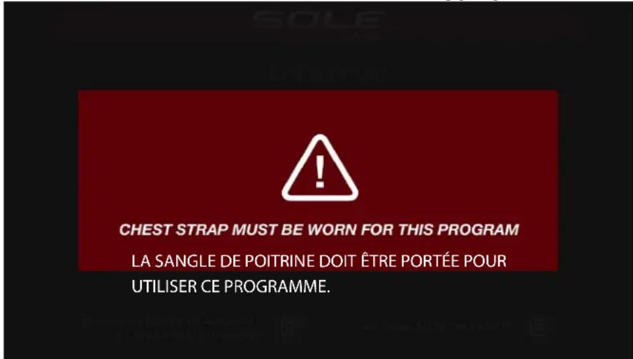 Sole Fitness E95 - Opération du programme de la frequency cardiaque - 2