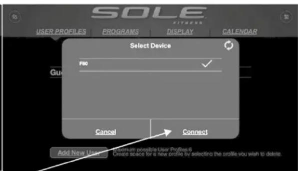 Sole Fitness E35 - Synchronisation de votre apparéil de conditionnement avec l'application - 2