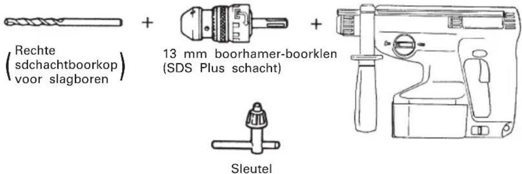 HITACHI DH 20DV - ○13 mm boorhamer-boorklem en sleutel - 1