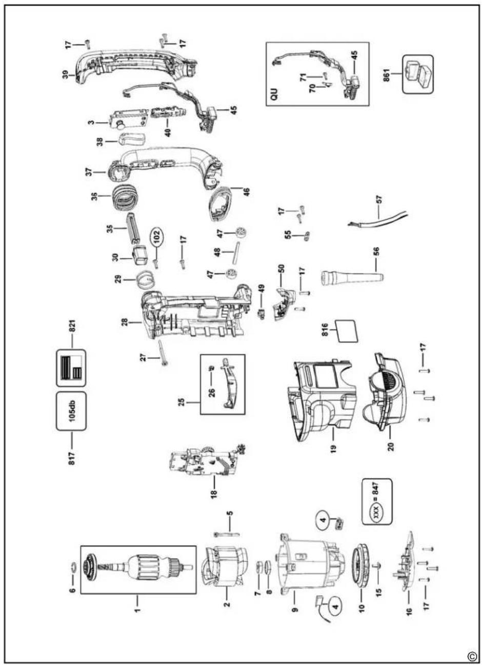 DEWALT D25871 - DATUMKODPLACERING (FIG. 1) - 2