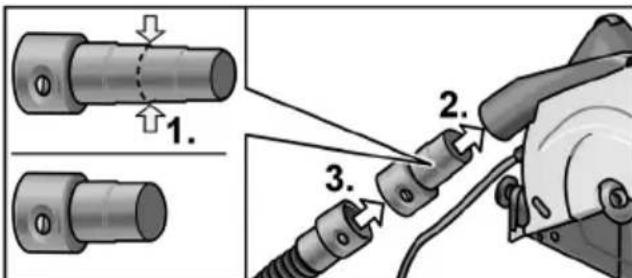 Flex CSE 55 T - Aspiration des copeaux AVERTISSEMENT! - 1