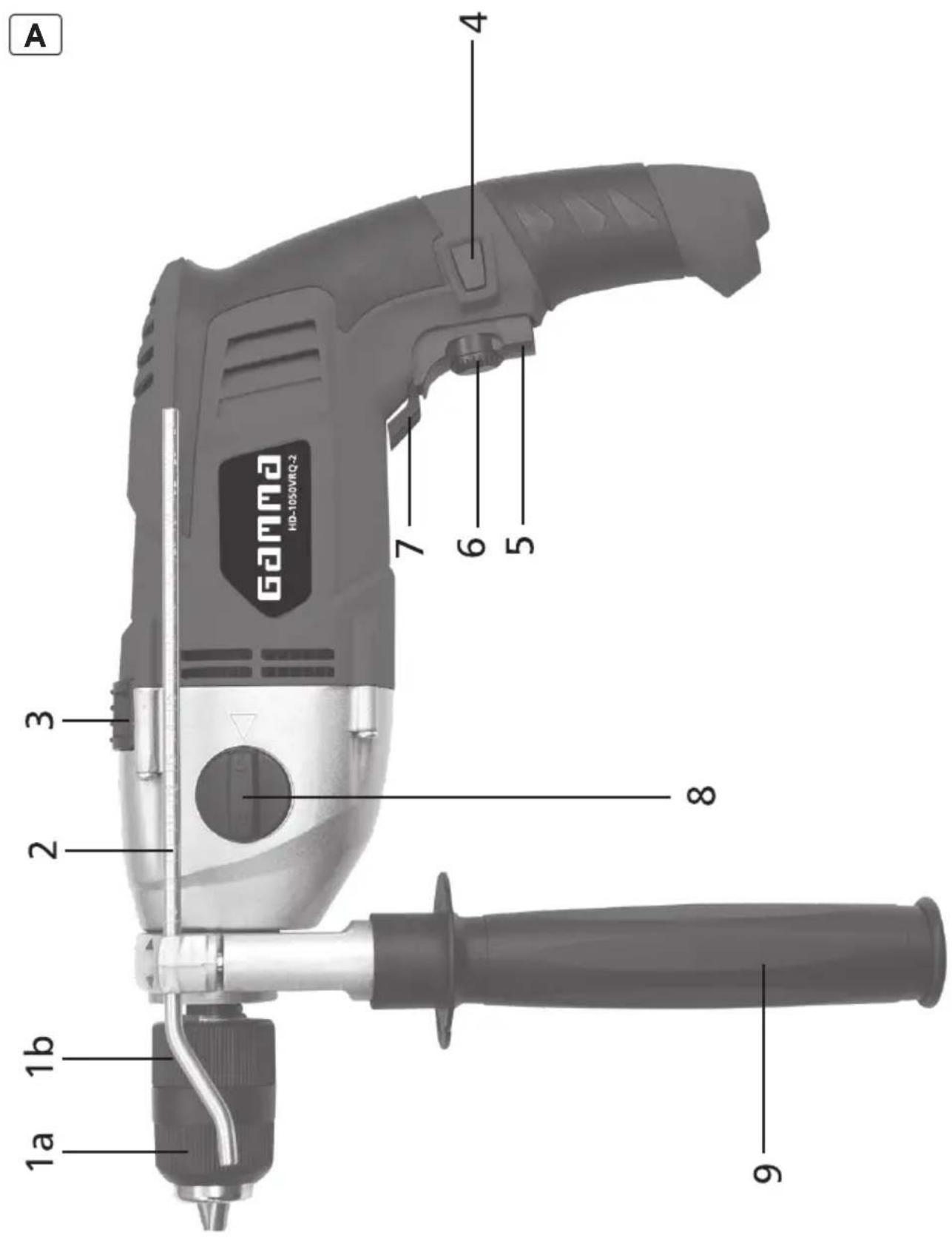 Gamma HD1050VRQ2 - Perceuse à percussion 1050 watts - 1