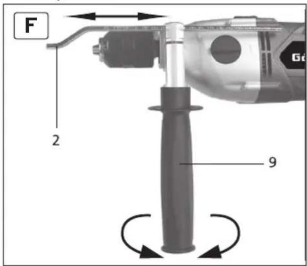 Gamma HD1050VRQ2 - Monteren en instellen van de diepteanslag - 1
