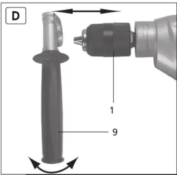 Gamma HD1050VRQ2 - Montage de la poignée latérale (9) - 1