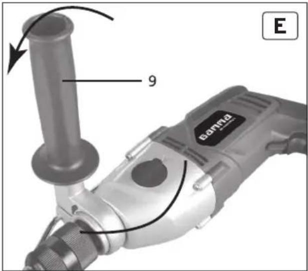Gamma HD1050VRQ2 - Monteren van de zijhandgreep (9) - 2