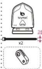 Bryton Rider 330 - Installer le Capteur de vitesse/cadence/double (optionnel) - 1