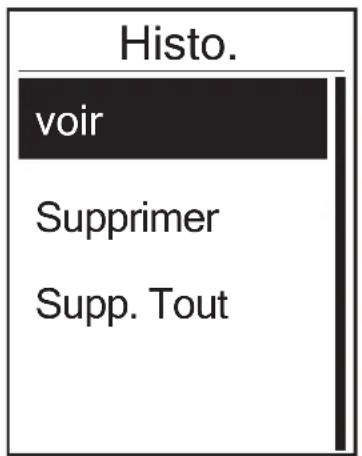Bryton Rider 330 - Afficher les infos des exercices/ entraînements - 1