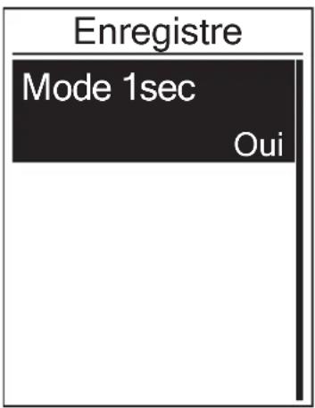 Bryton Rider 330 - Activer le mode 1sec - 1