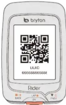 Bryton Rider 330 - Ajouter l'UUID de votre appareil à votre compte Bryton - 1